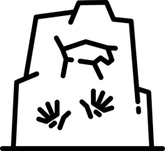 Rock Art Silhouette Cutting Svg Files, Free Vectors File